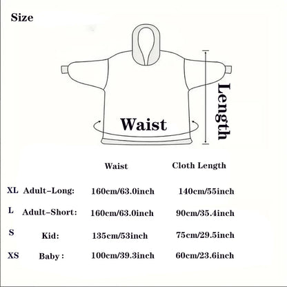 Oversized Winter Hoodie Deken – Zacht, Warm & Te Leuk om Alleen te Dragen!