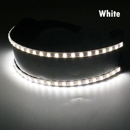 Kleurrijke Lichtgevende Brillen – Nachtclub, Verjaardagsfeestjes, Disco Accessoires – Futuristische Soldaten LED Zonnebril – LED Wolverine Handschoenen