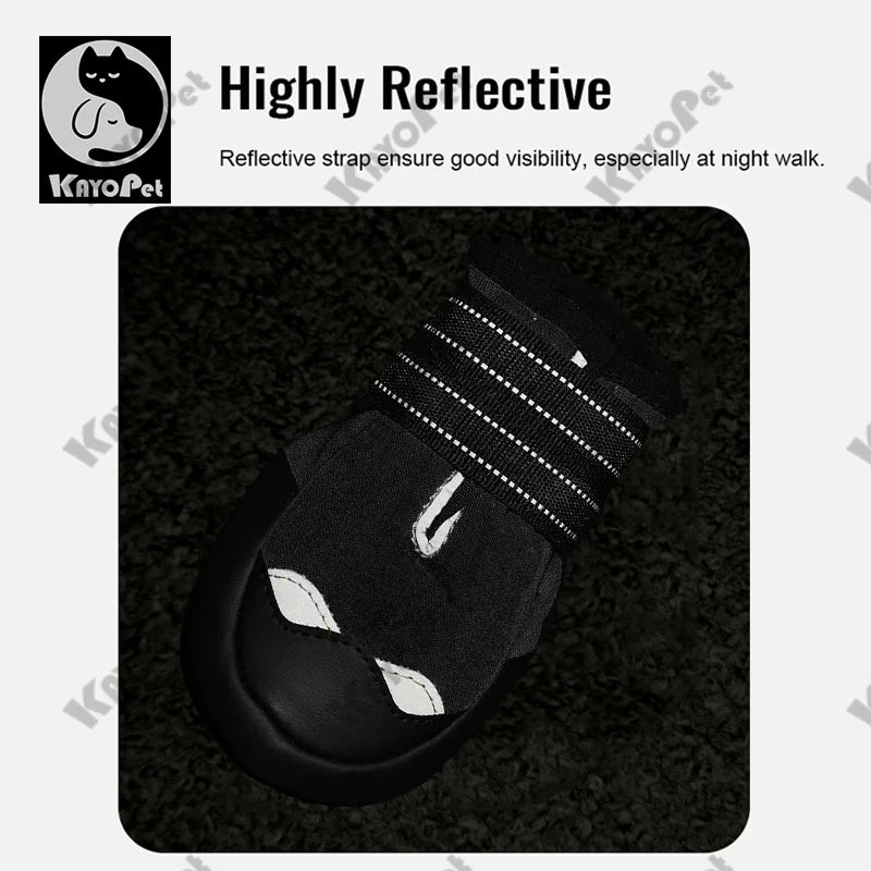 KAYO Waterdichte Honden­schoenen – Antislip & Reflecterend, Perfect voor Elk Avontuur!
