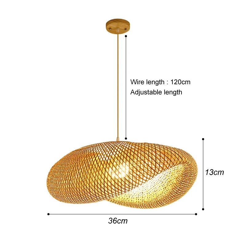 Bamboe Hanglamp – Handgevlochten Rotan Plafondlamp | Natuurlijke Sfeerverlichting voor Woonkamer, Eetkamer of Slaapkamer

Breng warmte en karakter in je interieur met deze prachtige handgemaakte bamboe hanglamp. De gevlocht