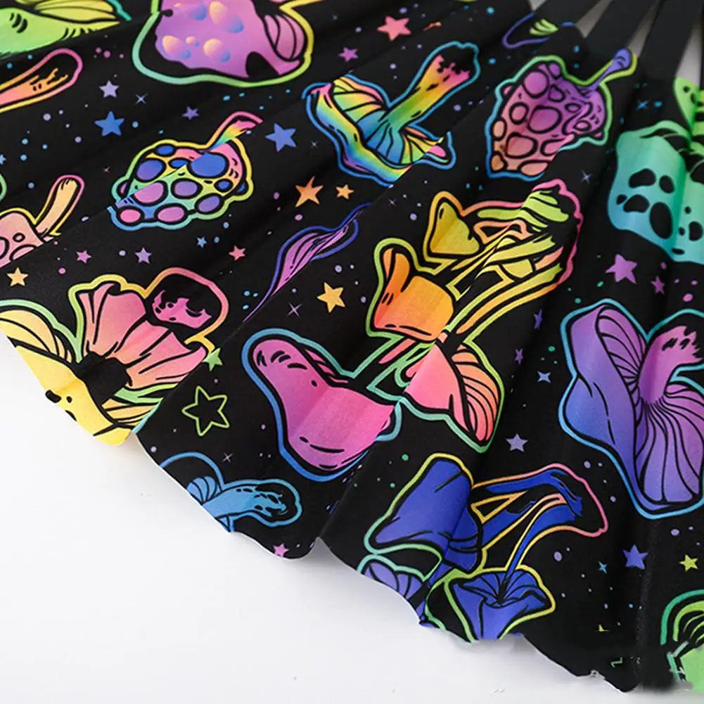 33 cm Kungfu Waaier – UV-print Fluorescerende Waaier – Handwaaier met Bamboe Spijlen – Grote Waaier voor Wanddecoratie of Handgebruik CLACK waaier