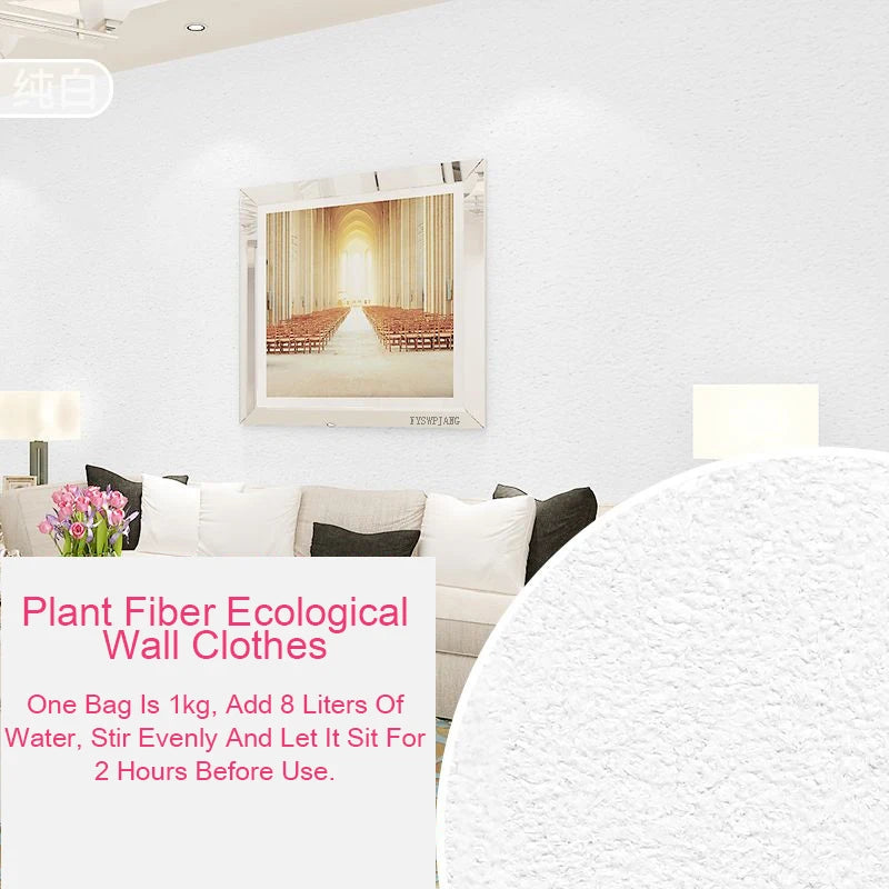 Ecologische Muurcoating van Plantaardige Vezels

Duurzame Wandbekleding | Vloeibare Muursticker | Naadloze Muurafwerking voor Thuis & Interieurdecoratie