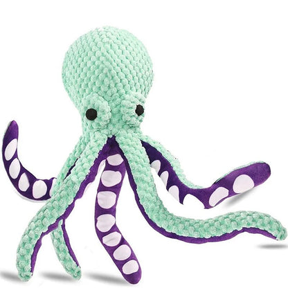 Pluche octopus hondenspeeltje – interactief met geluid – stevig en duurzaam – geschikt voor grote en kleine honden – ideaal tegen verveling en als speelkameraad voor thuisgebruik
