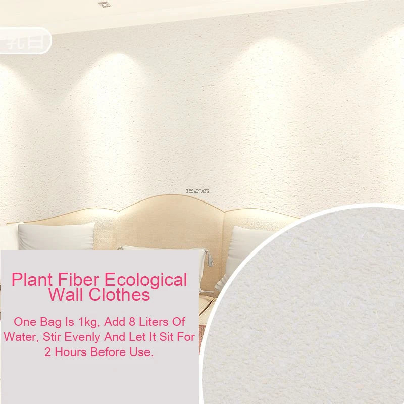 Ecologische Muurcoating van Plantaardige Vezels

Duurzame Wandbekleding | Vloeibare Muursticker | Naadloze Muurafwerking voor Thuis & Interieurdecoratie