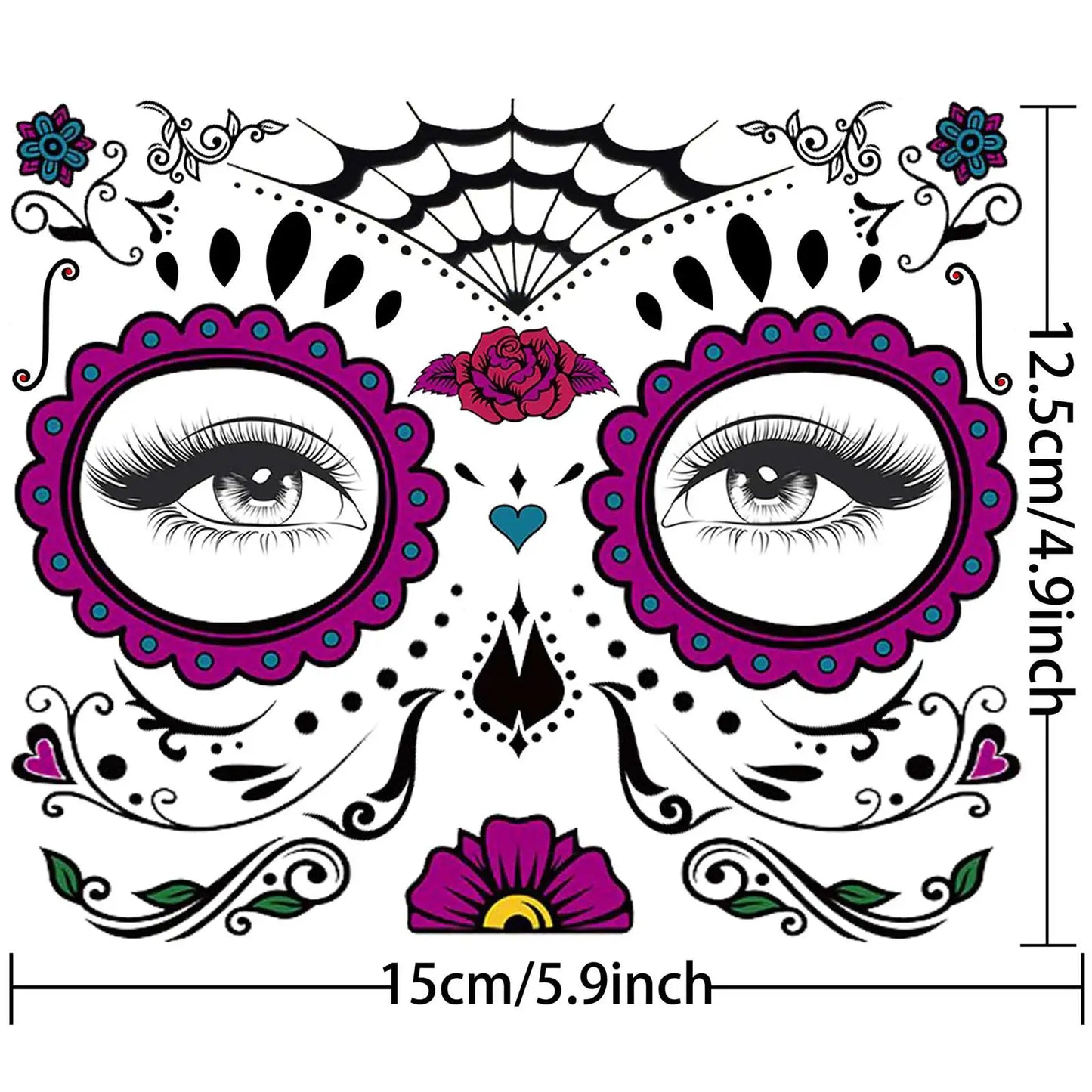 4x Horror Gezichtstattoos – Stikmond, Zombie & Monster Looks!