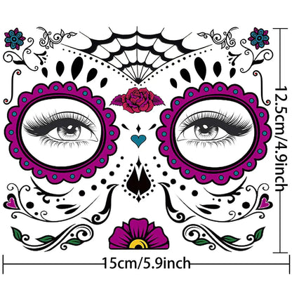 4x Horror Gezichtstattoos – Stikmond, Zombie & Monster Looks!