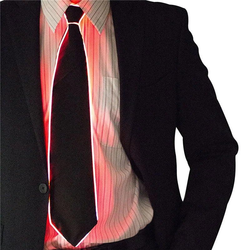 Lichtgevende LED-Neon Stropdas voor Mannen – Perfect voor Feest, Festival & Halloween!