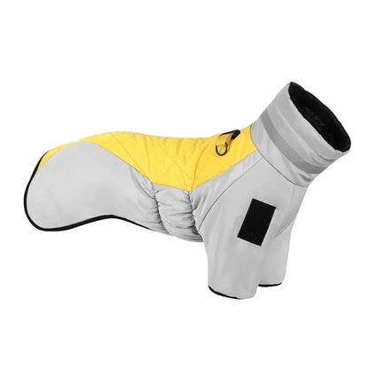 Winter Warme Hondenjas – Waterdicht, Reflecterend & Hoge Kraag
Perfect voor Middelgrote en Grote Honden zoals de Golden Retriever