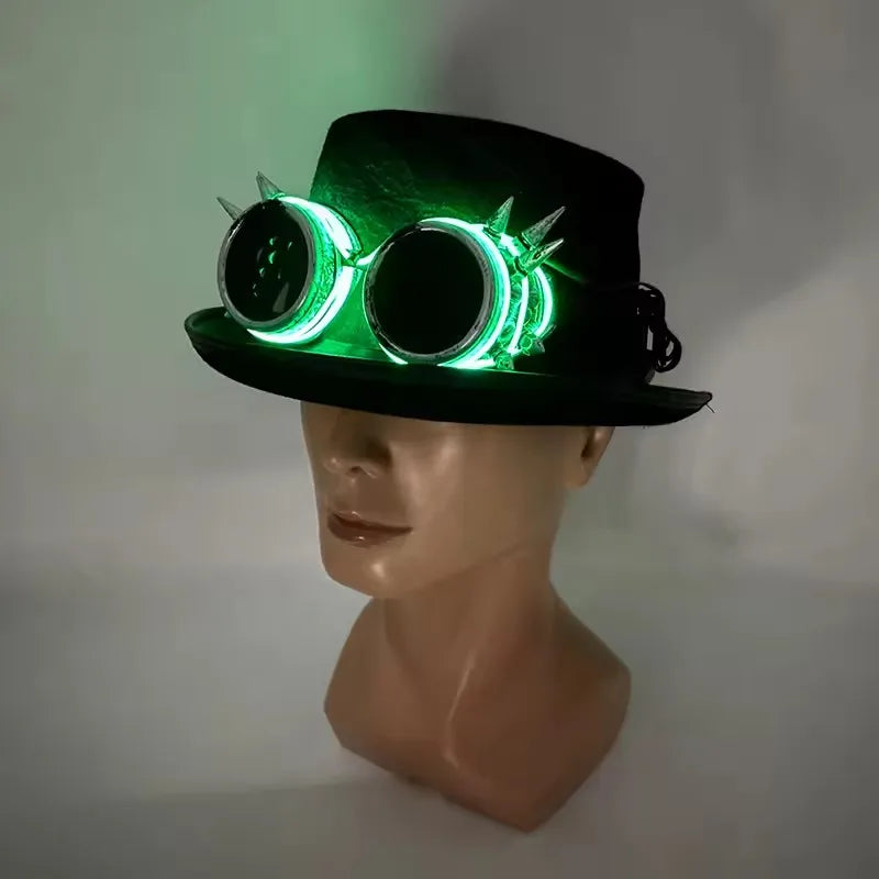 Cyberpunk LED Glow Bril – Luminous Futuristic Party Glasses