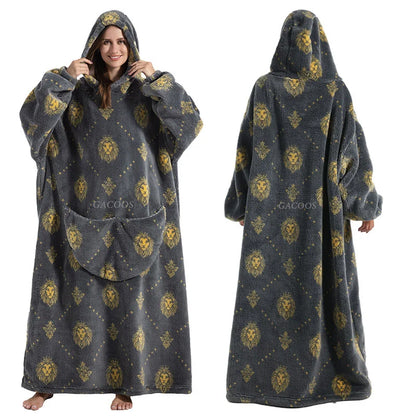 Extra Lange Hoodie Deken – Oversized Sherpa TV Blanket

Pluche Fleece | Winter Warm | Familie Matching Outfits | Avocado & Dino Designs