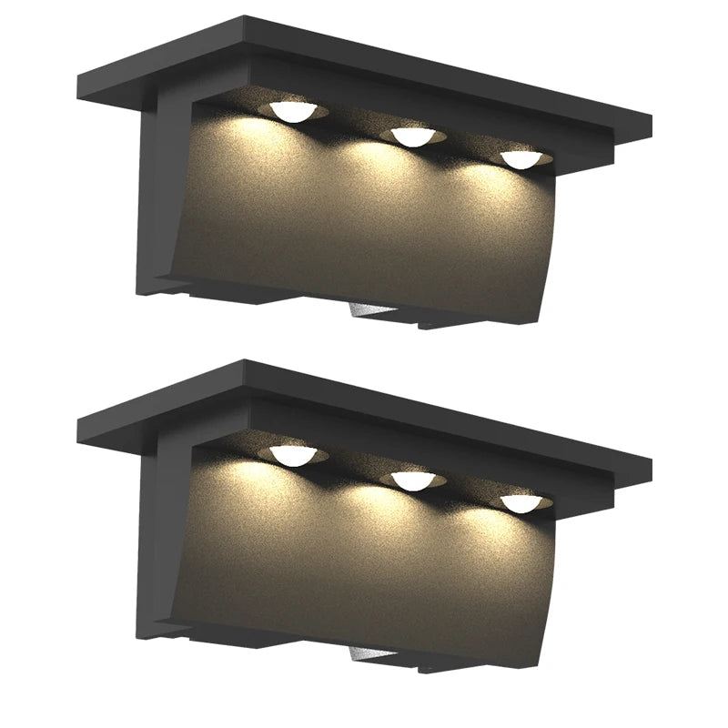 2x Solar Schuttinglamp RGB – Waterdicht IP65  Voor Tuin, Balkon, Terras, Trap & Leuning | Decoratieve Wandverlichting**