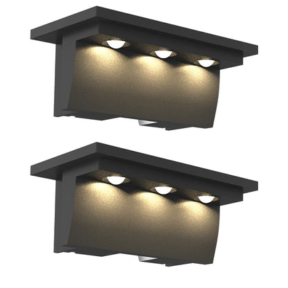 2x Solar Schuttinglamp RGB – Waterdicht IP65  Voor Tuin, Balkon, Terras, Trap & Leuning | Decoratieve Wandverlichting**