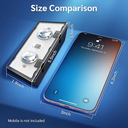 Superheldere 2 Stuks Solar Omheiningslampen – RGB en Warm Wit LED Solar Trapverlichting – Buitenmuurlampen – IP65 Waterdicht – Decoratieve Lamp