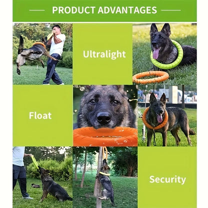 Drijvend Hondenspeelgoed – Vliegende Schijf / Trainingsring – Interactief Speelgoed en Trekspel – Bestand tegen Sterk Kauwen – Voor Kleine en Middelgrote Honden