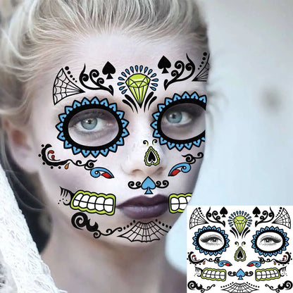 4x Horror Gezichtstattoos – Stikmond, Zombie & Monster Looks!