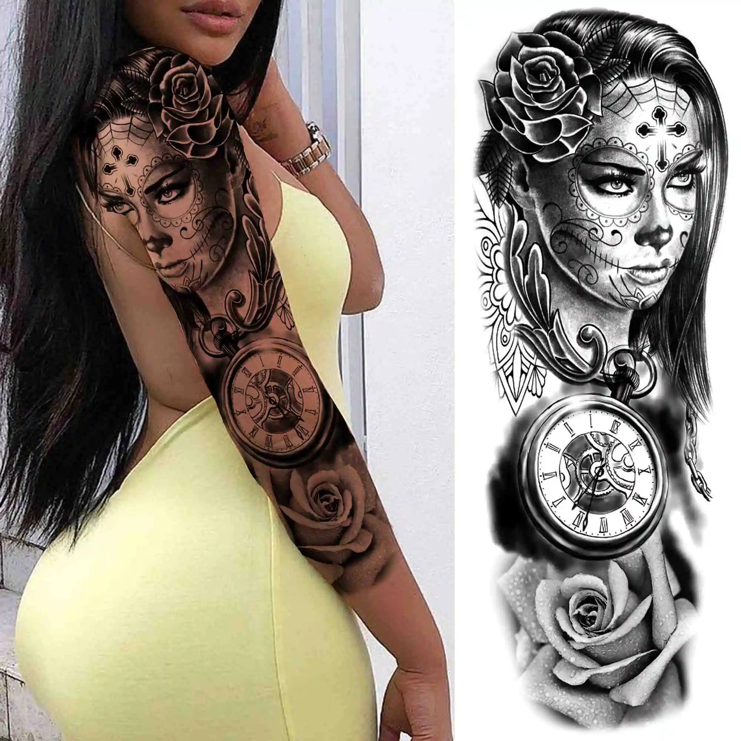 Full Arm Tijdelijke Tattoo Sleeves – Realistische Fake Tattoos voor Mannen & Vrouwen
