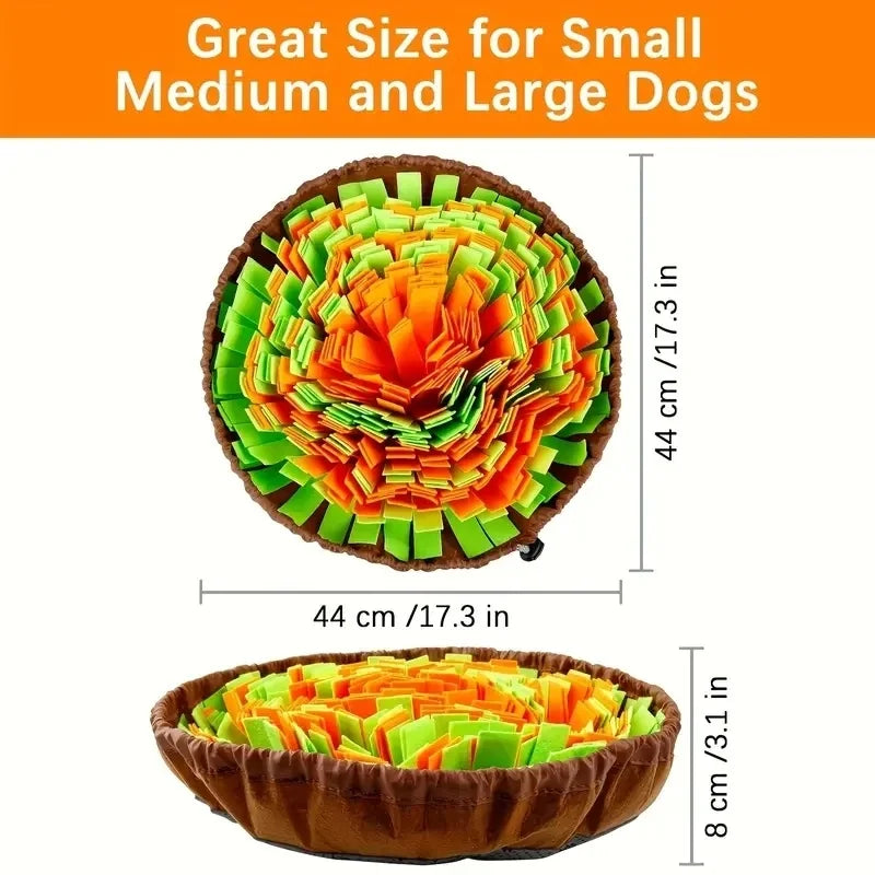 Wasbare Viltachtige Snuffelmat voor Huisdieren – Opvouwbare Slowfeeder Mat – Hondenspeelgoed voor Training en Langzaam Voeren