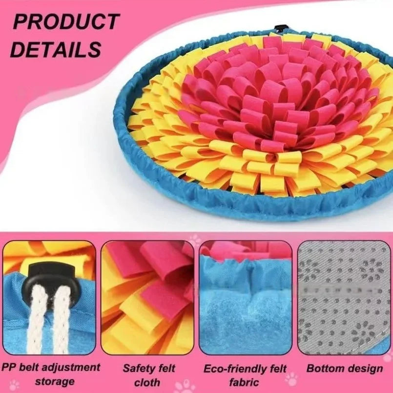 Nieuw Huisdier Snuffelmat – Bloemvormige Slowfeeder Mat – Geurtrainingsmat en Educatief Speelkleed voor Honden