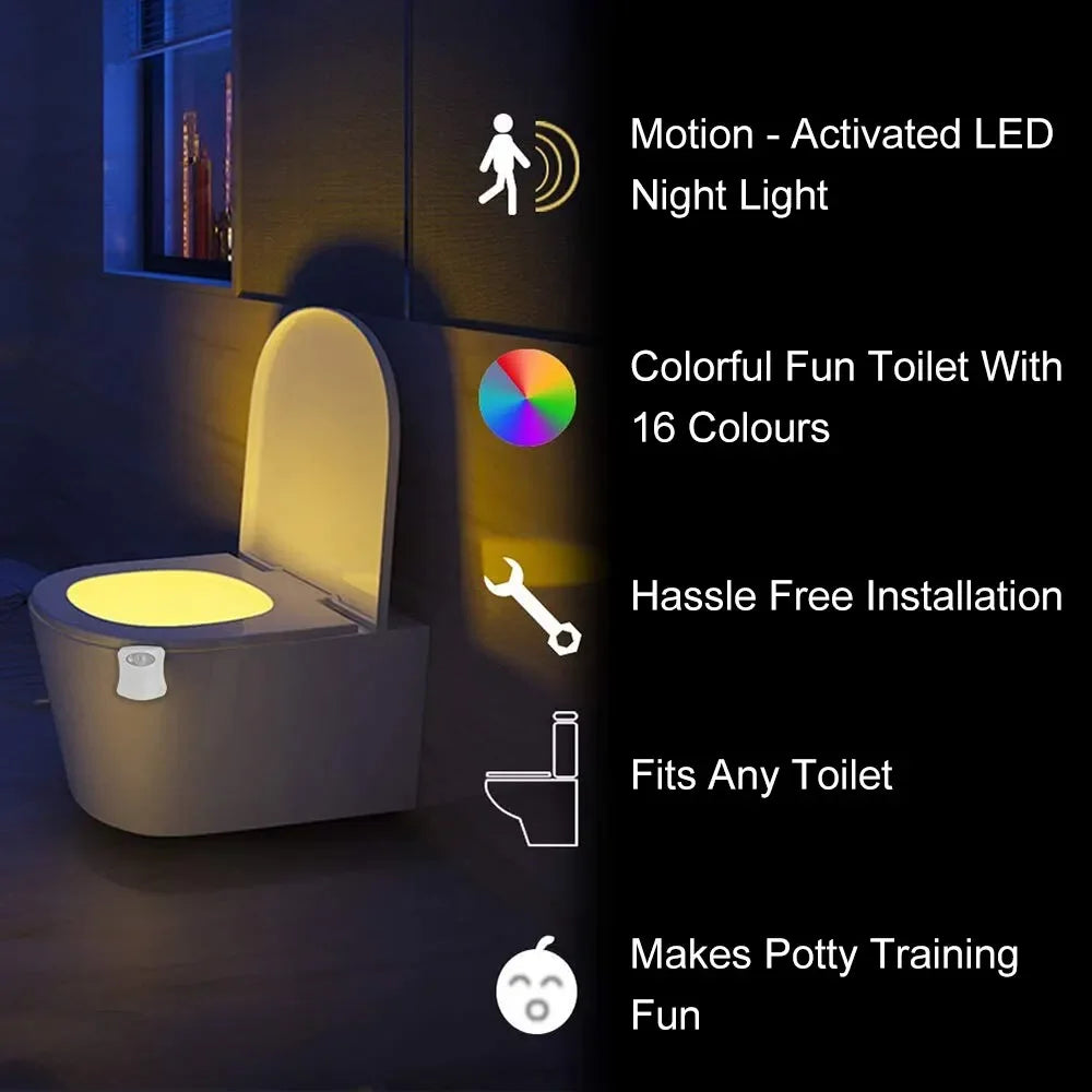 Draadloze LED Nachtlamp met Bewegingssensor – 8 Kleuren RGB Toiletlamp | Sfeerverlichting voor Badkamer of Nachtgebruik

Maak nachtelijke toiletbezoeken veiliger én leuker met deze slimme LED-nachtlamp met bewegingssensor.