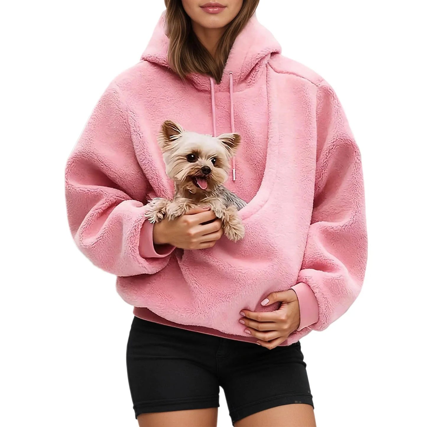 Fleece Hoodie met Huisdierzak – Warm, Zacht & Perfect voor Dierenliefhebbers 🐾