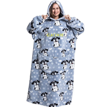 Extra Lange Hoodie Deken – Oversized Sherpa TV Blanket

Pluche Fleece | Winter Warm | Familie Matching Outfits | Avocado & Dino Designs