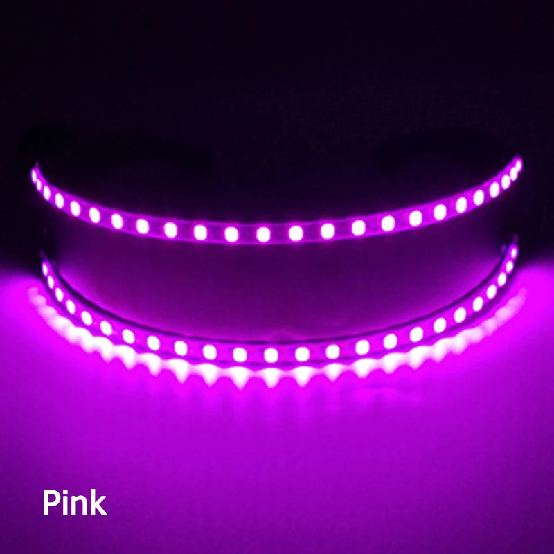 Kleurrijke Lichtgevende Brillen – Nachtclub, Verjaardagsfeestjes, Disco Accessoires – Futuristische Soldaten LED Zonnebril – LED Wolverine Handschoenen