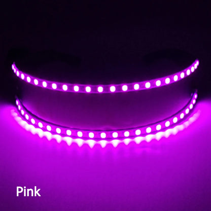 Kleurrijke Lichtgevende Brillen – Nachtclub, Verjaardagsfeestjes, Disco Accessoires – Futuristische Soldaten LED Zonnebril – LED Wolverine Handschoenen