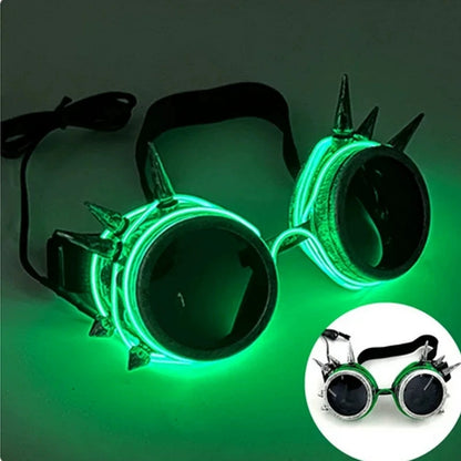 Cyberpunk LED Glow Bril – Luminous Futuristic Party Glasses