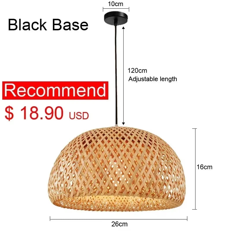 Bamboe Hanglamp – Handgevlochten Rotan Plafondlamp | Natuurlijke Sfeerverlichting voor Woonkamer, Eetkamer of Slaapkamer

Breng warmte en karakter in je interieur met deze prachtige handgemaakte bamboe hanglamp. De gevlocht