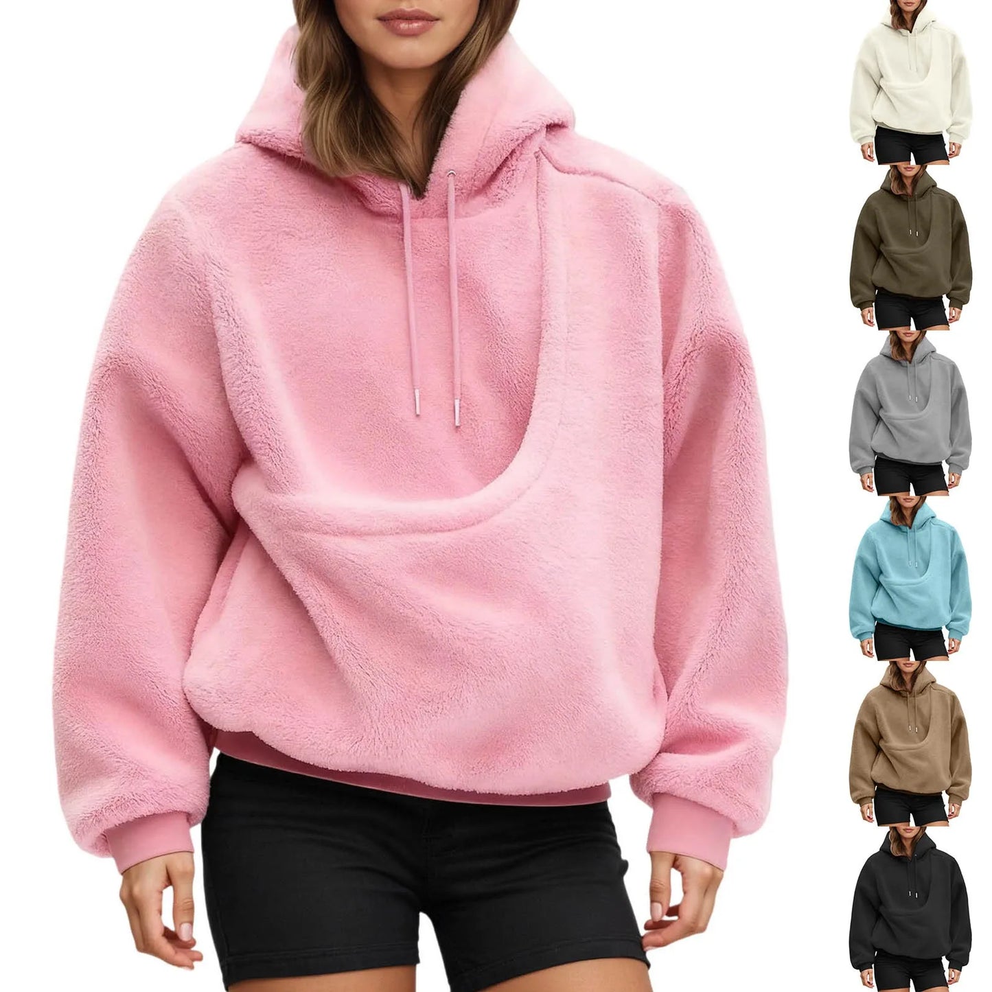 Fleece Hoodie met Huisdierzak – Warm, Zacht & Perfect voor Dierenliefhebbers 🐾