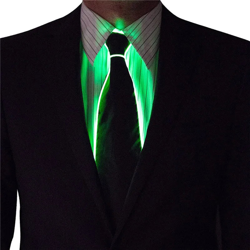 Lichtgevende LED-Neon Stropdas voor Mannen – Perfect voor Feest, Festival & Halloween!
