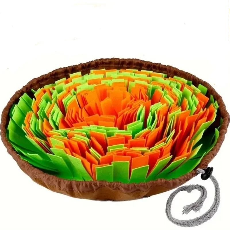 Wasbare Viltachtige Snuffelmat voor Huisdieren – Opvouwbare Slowfeeder Mat – Hondenspeelgoed voor Training en Langzaam Voeren