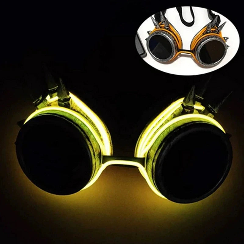 Cyberpunk LED Glow Bril – Luminous Futuristic Party Glasses