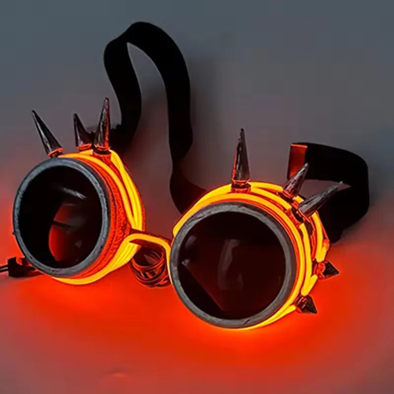 Cyberpunk LED Glow Bril – Luminous Futuristic Party Glasses