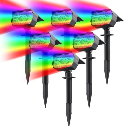 29 LED RGB Solar Spotlight – 7 Kleuren | IP67 Waterdicht Decoratieve Solar Tuinverlichting voor Tuin & Terras