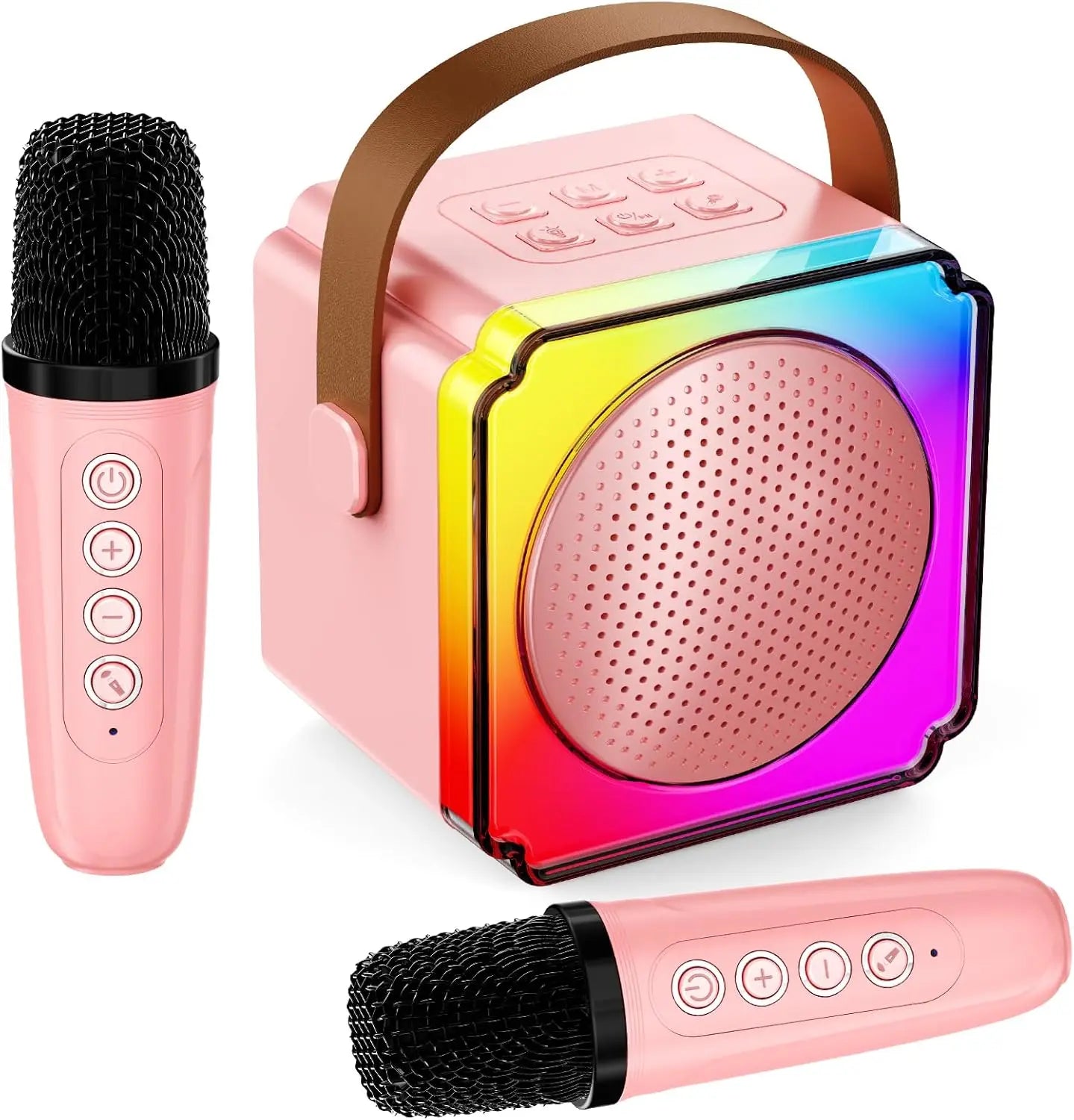 Karaoke Machine voor Kinderen – Draagbare Bluetooth Speaker Inclusief Draadloze Microfoons | Perfect voor Verjaardagen & Feestjes