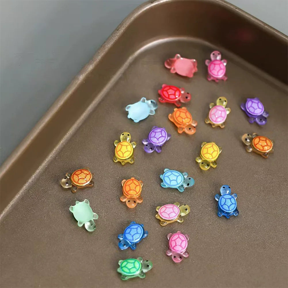 Mini Resin Schildpad Figuren – Gloeien in het Donker voor Mini Landschappen