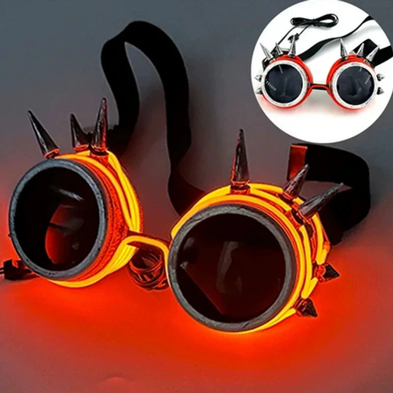 Cyberpunk LED Glow Bril – Luminous Futuristic Party Glasses