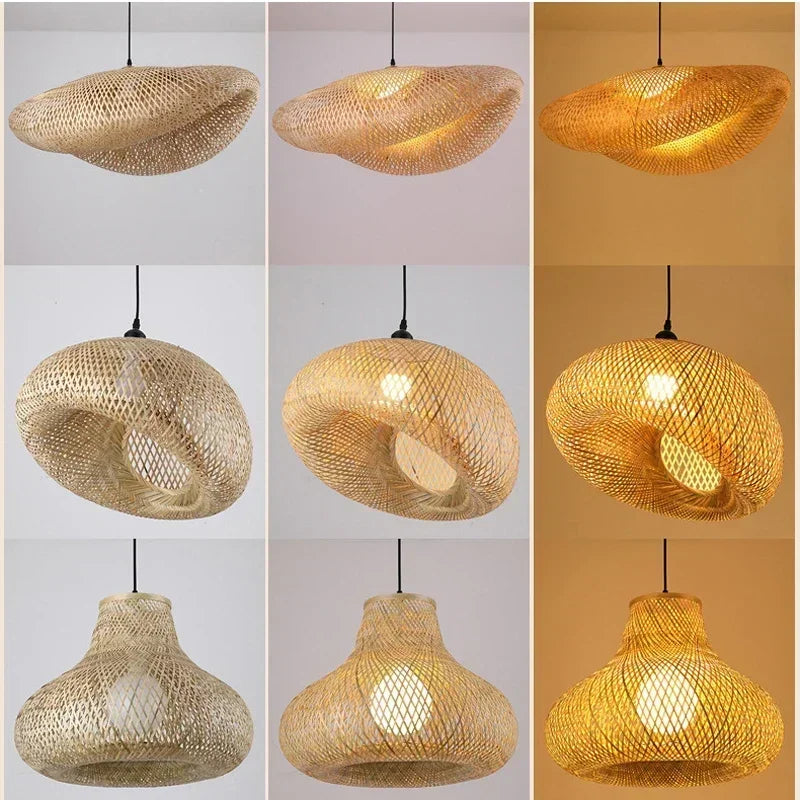 Bamboe Hanglamp – Handgevlochten Rotan Plafondlamp | Natuurlijke Sfeerverlichting voor Woonkamer, Eetkamer of Slaapkamer

Breng warmte en karakter in je interieur met deze prachtige handgemaakte bamboe hanglamp. De gevlocht