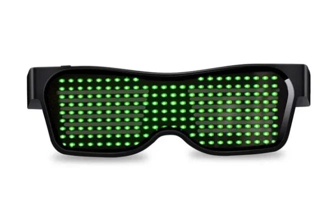 Bluetooth LED Bril – Multilingual & DIY Tekst

RGB/Mono Kleuren | Glow Party Glasses voor Halloween, Rave & Festivals