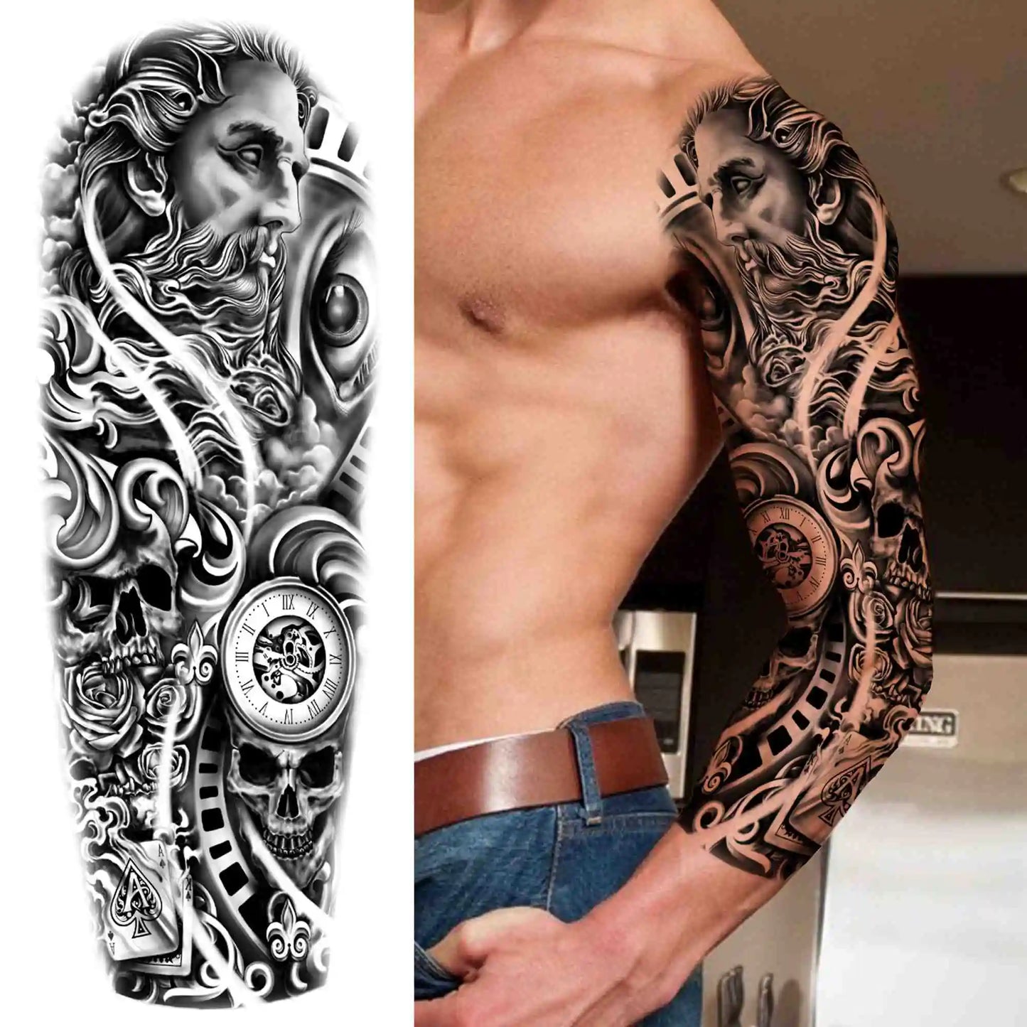 Full Arm Tijdelijke Tattoo Sleeves – Realistische Fake Tattoos voor Mannen & Vrouwen