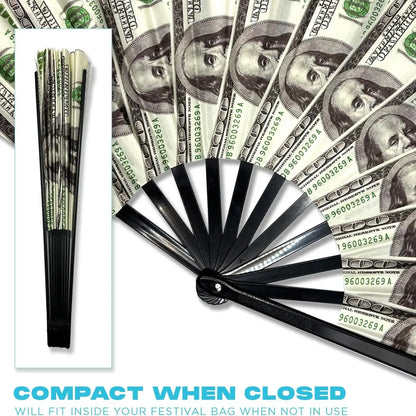 33cm Grote Opvouwbare Rave Waaier

Chinees/Japans Design | Reflecterend & Kleurrijk Gradient | Voor Festivals, Dans & Party