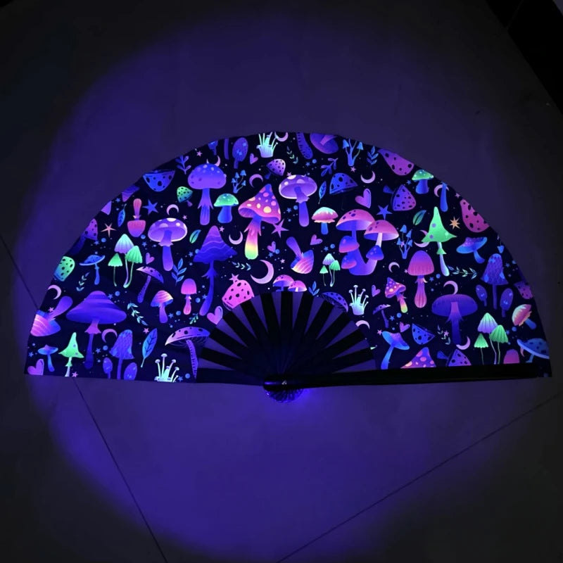 Kung Fu Waaier met UV-inkjetprint en Fluorescerend Effect – Perfect voor Feesten & Cadeaus