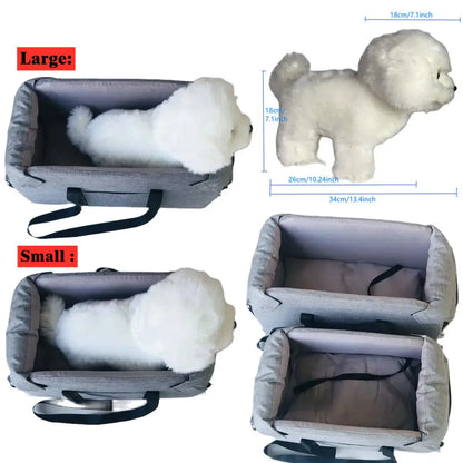 Draagbare Autostoel & Carrier voor Kleine Honden en Katten
Booster Seat voor Middenarmsteun | Inclusief Veiligheidsriem