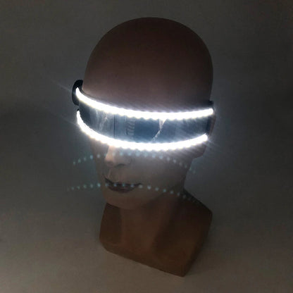 Kleurrijke Lichtgevende Brillen – Nachtclub, Verjaardagsfeestjes, Disco Accessoires – Futuristische Soldaten LED Zonnebril – LED Wolverine Handschoenen