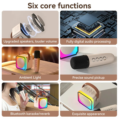 Karaoke Machine voor Kinderen – Draagbare Bluetooth Speaker Inclusief Draadloze Microfoons | Perfect voor Verjaardagen & Feestjes