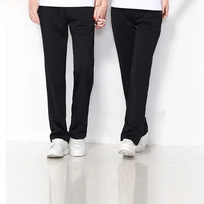 White Casual Sports Pants for Men And Women Summer Square Dance Straight Leg School Pants Large Size Leisure Sports Trousers