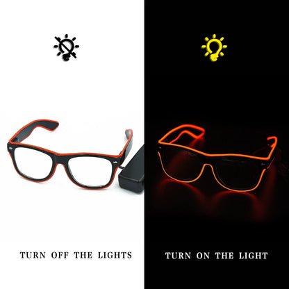 LED Bril – Neon Glow Zonnebril – Helder Verlichte Feestbril – Knipperende EL-draad Bril – Lichtgevende Gafas – Origineel Geschenk