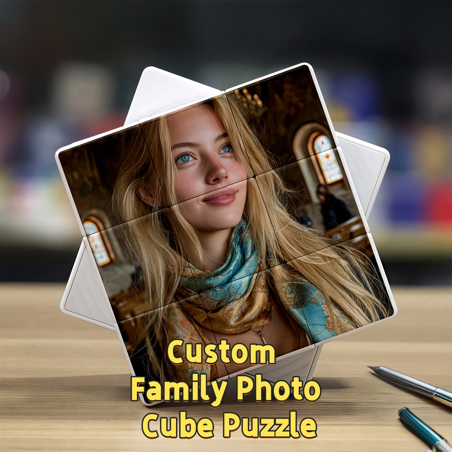 DIY Gepersonaliseerde 3×3 Kubuspuzzel – 1 stuk – Fotopuzzel met eigen Afbeeldingen leuk voor valentijn !